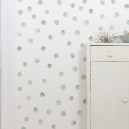 Dekor-klistermärken 'Watercolor Dots' grön - Bild 2