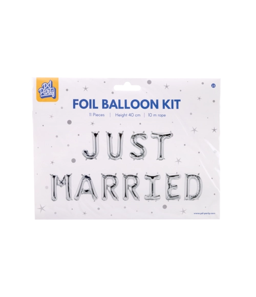 Folieballonger kit 'Just Married'